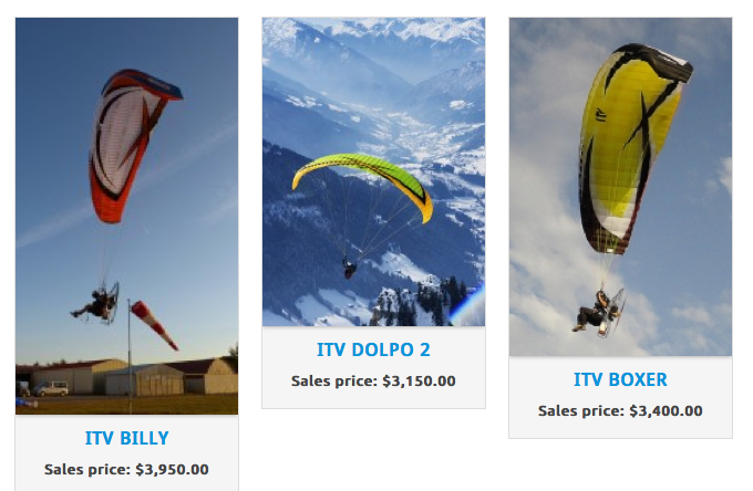 itv paragliders for sale